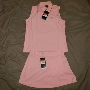 NIKE Dri-Fit Tennis Outfit Large Blush Pink NwT